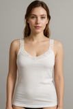 CANOTTA TRE VI COTONE SPALLA PIZZO ART 5322MIMI