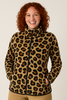 PILE DONNA CUORE A CUORE FULL ZIP TASCHE STAMPA ANIMALIER ART. PD0176