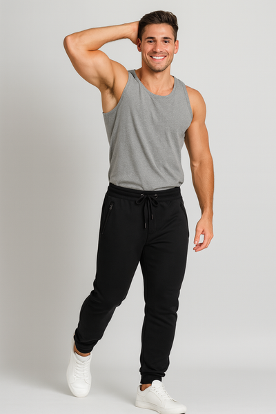 PANTALONE TUTA UOMO LOSAN FELPATO POLSINI ELASTICO TASCHE ART. LMNAP0402 25021