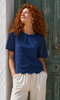 CASACCA DONNA GRIFFAI GIROCOLLO BOTTONE MANICA CORTA PIZZO SANGALLO COTONE ART. DGP8001