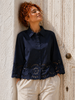 CAMICIA DONNA GRIFFAI MANICHE 3/4 BORDI IN PIZZO POPELINE COTONE ART. DGP8032