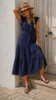 ABITO DONNA GRIFFAI SCOLLO A V MANICHE CORTE LUNGO BALZA PIZZO SANGALLO COTONE ART. DGP8007