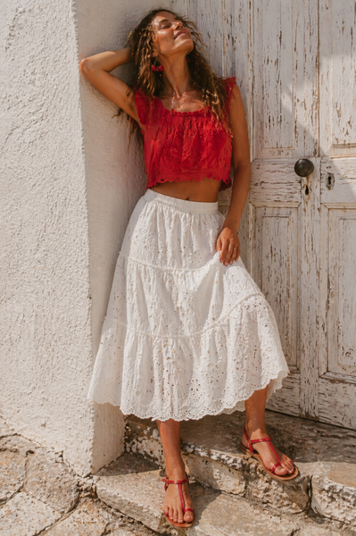 GONNA DONNA GRIFFAI LONGUETTE PIZZO SANGALLO BALZE COTONE ART. DGP8006