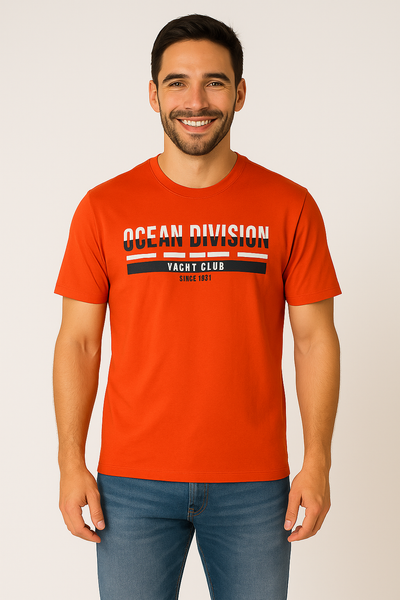 T-SHIRT UOMO COTONE GIROCOLLO MEZZA MANICA STAMPA MARCA LOSAN ART. 311-1200AL