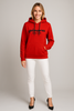 FELPA DONNA RAGAZZA CAPPUCCIO TASCA MARSUPIO LOGO COTONE FELPATO MARCA GIVOVA ART.7421F0004