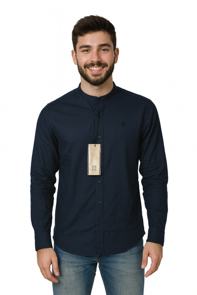 CAMICIA UOMO RAGAZZO COREANA LINO SLIM FIT MARCA URBAN RING ART. UR613004