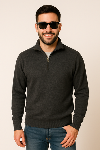 MAGLIONE UOMO RAGAZZO ZIP MELANGE MARCA SPORTING MARE ART. 2280/30Z