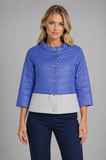 GIUBBINO DONNA IMBOTTITO TRE QUARTI REVERSIBILE MARCA VIRGINIA BLU ART. CALMA REV