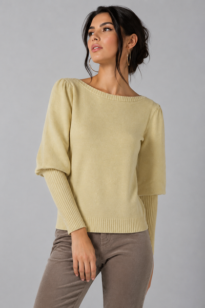 MAGLIONE DONNA GRIFFAI MANICHE PALLONCINO MICRO PAILLETTES VISCOSA ART. DGF6950