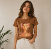 T-SHIRT DONNA GRIFFAI COTONE STAMPA MANICA CORTA  GIROCOLLO ART. 6504