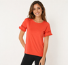 T-SHIRT DONNA GAIA B GIROCOLLO MANICA CORTA CON INSERTO TULLE ART. 190