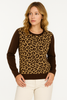 MAGLIONE DONNA COVERI GIROCOLLO ANIMALIER LUREX VISCOSA ART. DC1253