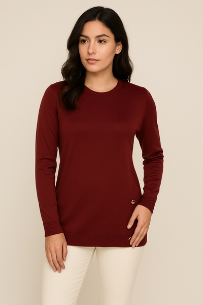 MAGLIONE DONNA COVERI GIROCOLLO SPACCO BOTTONI  ART. DC1209