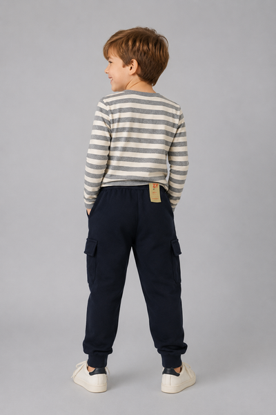 PANTALONE BAMBINO ZIPPY CARGO FELPATO ELASTICO ART. ZKBAP0401-26038