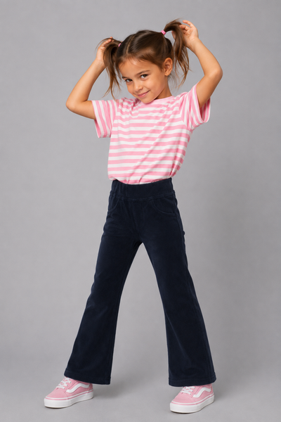 PANTALONE BAMBINA ZIPPY ELASTICO VELLUTO ZAMPA ART. ZKGAP0401-26056