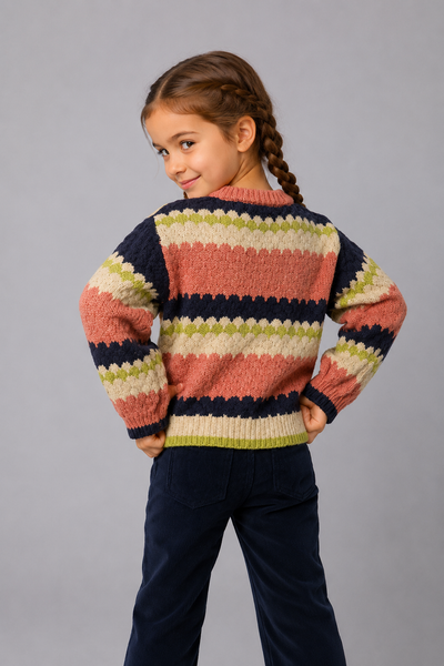 MAGLIONE BAMBINA ZIPPY GIROCOLLO LAVORATO ART. ZKGAP0202-26051