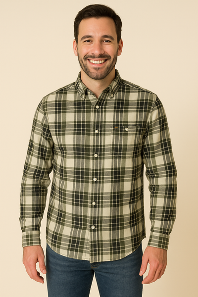 CAMICIA UOMO RAGAZZO SCOZZESE TASCHINO MARCA LEE ART. GROVE