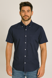 CAMICIA UOMO PURO COTONE MANICA CORTA TASCHINO MARCA SEA BARRIER ART. VALDES