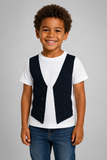 T-SHIRT BAMBINO EFFETTO GILET APPLICATO MARCA YOURS ART. Y8035