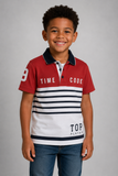 POLO RAGAZZO PURO COTONE FANTASIA A RIGHE MARCA YOURS ART. B4046