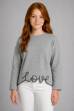 MAGLIA RAGAZZA MANICA LUNGA GIROCOLLO LOVE MARCA YOURS ART. Y6006