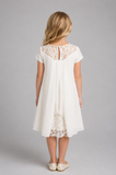 ABITO BAMBINA ELEGANTE INSERTI PIZZO CERIMONIA MARCA YOURS ART. Y4718