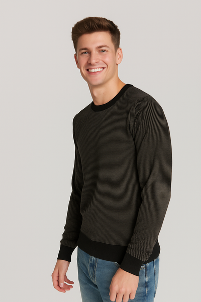 MAGLIA UOMO DATCH MANICA LUNGA GIROCOLLO RIGATA ART.DM9563