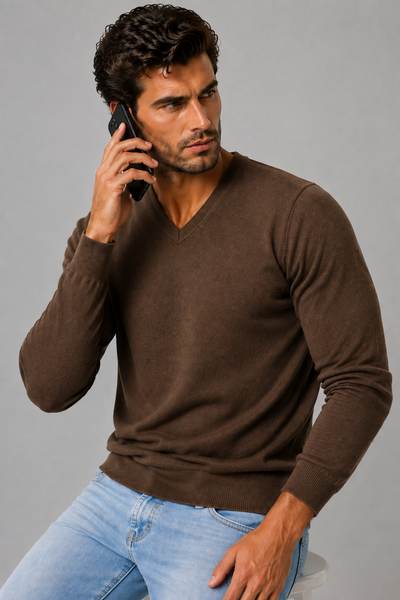 MAGLIONE UOMO RAGAZZO SCOLLO V BASICO MARCA SPORTING MARE ART. 2230/60