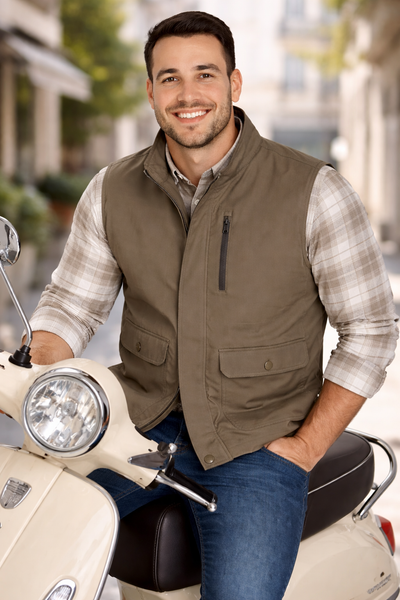 GILET UOMO SEA BARRIER ZIP BOTTONI TASCHE ART. NEW-JAZIO-05