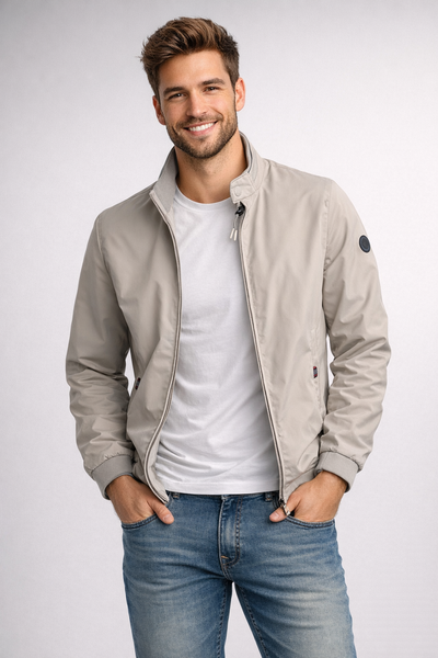 GIUBBINO UOMO SEA BARRIER ZIP BOTTONR TASCHE POLSINI FASCIA IDROREPELLENTE ANTIVENTO ART.ESCANAR