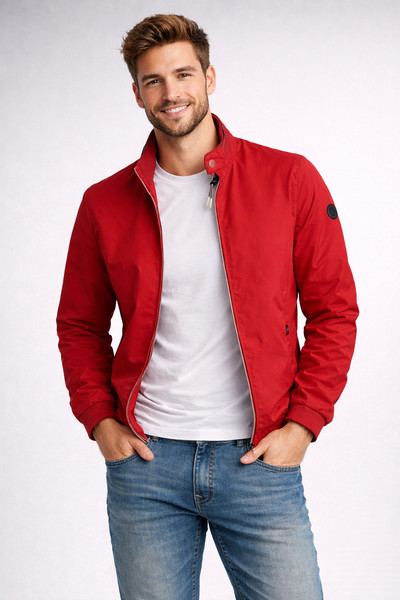 GIUBBINO UOMO SEA BARRIER ZIP BOTTONR TASCHE POLSINI FASCIA IDROREPELLENTE ANTIVENTO ART.ESCANAR