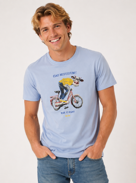T-SHIRT UOMO COTONE MANICA CORTA STAMPA CLOSE-UP ART. CLT279