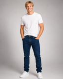 JEANS UOMO ZIP BOTTONE TACHE MARCA WAMPUM ART.11204 1J72