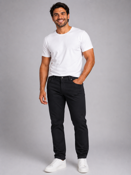 PANTALONE UOMO ZIP GANCIO TASCHE LEGGERO REGOLARE MARCA LUIGI MORINI ART.MIKE 4285DR4