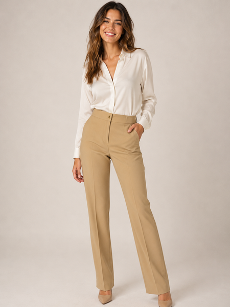 PANTALONI DONNA A ZAMPA ELASTICIZZATO MODERNO EDAS ART. TRIMERO