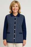 CARDIGAN DONNA ANNALISA BINETTI BOTTONI COLLETTO TASCHE LAVORAZIONE ART. 2501