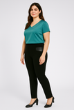PANTALONE DONNA RAGAZZA TAGLIE OVER JERSEY ELASTICO MARCA ELISA CASTELLI ART. 1872