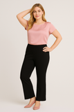 PANTALONE DONNA RAGAZZA TAGLIE OVER ELASTICIZZATO ELASTICO MARCA ELISA CASTELLI  ART. 18048M