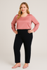 PANTALONI DONNA PERLA TAGLIE OVER ELASTICO STRASS SPACCHETTI ART. 2557