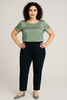 PANTALONI DONNA ELISA CASTELLI  TAGLIE OVER ZIP ELASTICO COTONE ELASTICIZZATO ART. 1885