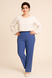 PANTALONE DONNA RAGAZZA TAGLIE OVER ELASTICO TASCHE MARCA ELISA CASTELLI MARCA 1849