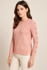 MAGLIONE DONNA GAIA B GIROCOLLO LUREX BOTTONI ART. 330