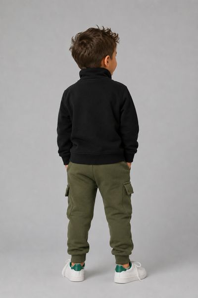 PANTALONE TUTA BIMBO ZIPPY FELPATO CARGO ELASTICO ART. ZBBAP0401-26030
