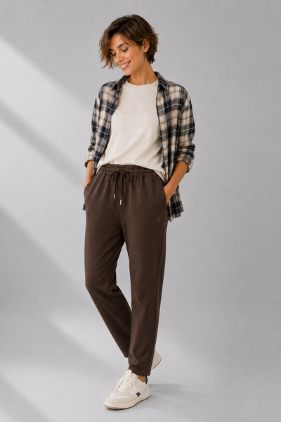 PANTALONE TUTA DONNA BASILE FELPATO COULISSE TASCHE ART. BEW191