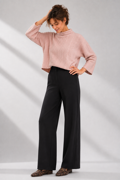 PANTALONE DONNA RAGNO PALAZZO JERSEY SUPER COMPATTO ART. DT85PE