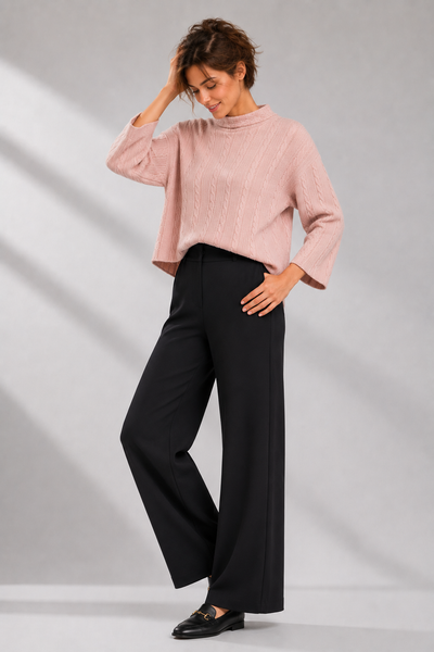 PANTALONE DONNA RAGNO PALAZZO JERSEY SUPER COMPATTO ART. DT85PE