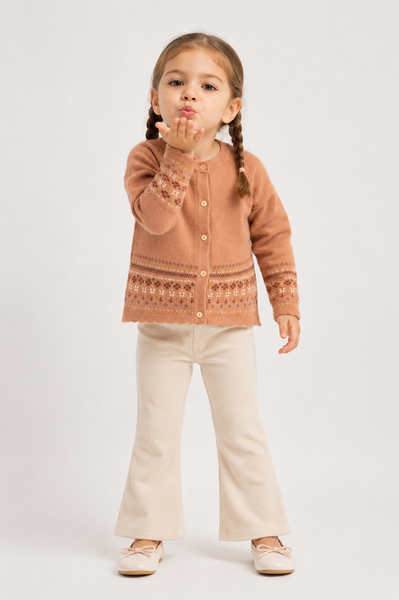 CARDIGAN NEONATA ZIPPY GIROCOLLO GRECHE BOTTONI VISCOSA ART. ZBGAP0201-26020