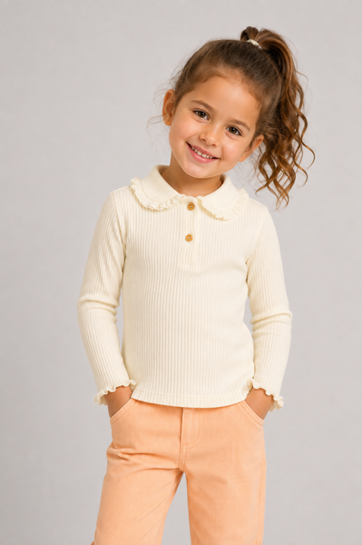 POLO NEONATA ZIPPY JERSEY A COSTINE MANICHE LUNGHE COTONE ART. ZBGAP0303-26039