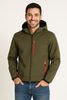 GIACCA UOMO ZIP CAPPUCCIO POLSINO TRASPIRANTE ANTIVENTO MARCA BRUGI ART.N81H