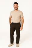 PANTALONE UOMO ZIP BOTTONE TASCHE REGOLARE FELPATO MARCA SEA BARRIER ART.IGLOO